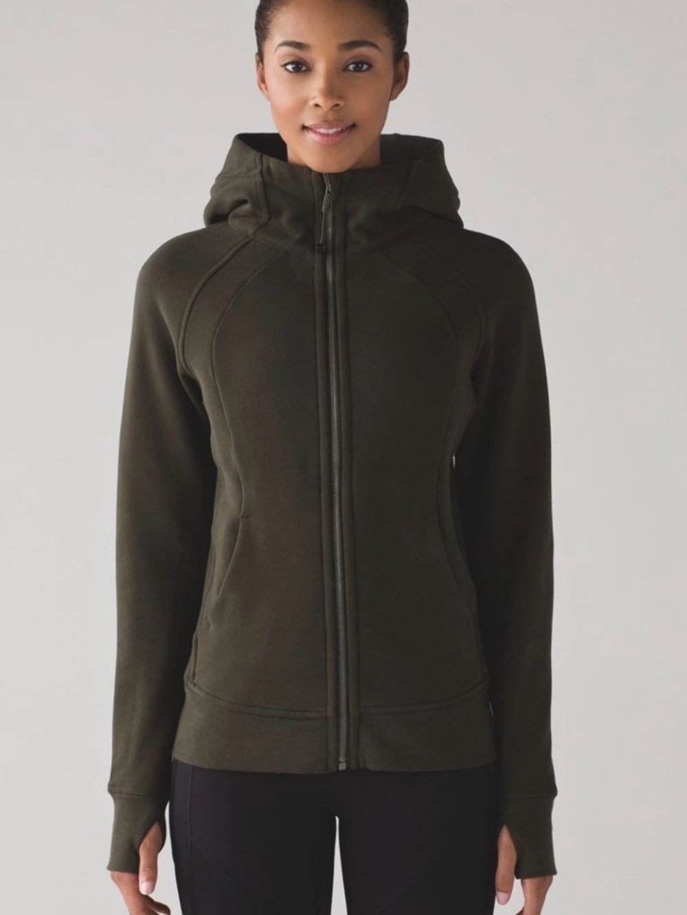 Dark Green Scuba Hoodie